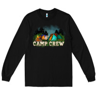 Black camp crew Long Sleeve Tee - NancyCooperArtShop