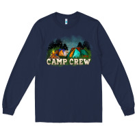 Navy camp crew Long Sleeve Tee - NancyCooperArtShop