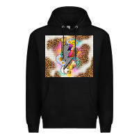 Black retro baseball with leopard Premium Hoodie - TumblerDesignByShophia