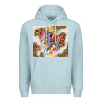 Blue Mist retro baseball with leopard Premium Hoodie - TumblerDesignByShophia