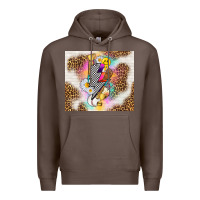 Coffee retro baseball with leopard Premium Hoodie - TumblerDesignByShophia
