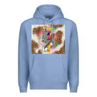 Colony Blue retro baseball with leopard Premium Hoodie - TumblerDesignByShophia