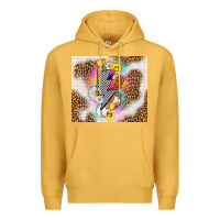 Mustard retro baseball with leopard Premium Hoodie - TumblerDesignByShophia