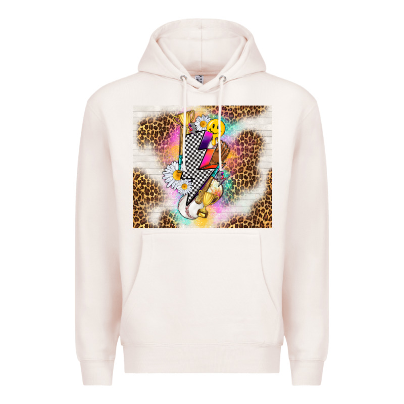 Retro Baseball With Leopard Premium Hoodie by TumblerDesignByShophia | Teevron