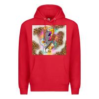 Red retro baseball with leopard Premium Hoodie - TumblerDesignByShophia