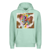 Seafoam retro baseball with leopard Premium Hoodie - TumblerDesignByShophia