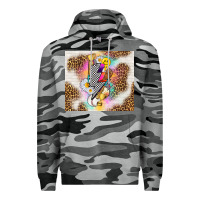 Slate Camo retro baseball with leopard Premium Hoodie - TumblerDesignByShophia