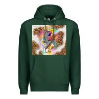 Sports Green retro baseball with leopard Premium Hoodie - TumblerDesignByShophia