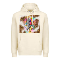 Tofu retro baseball with leopard Premium Hoodie - TumblerDesignByShophia