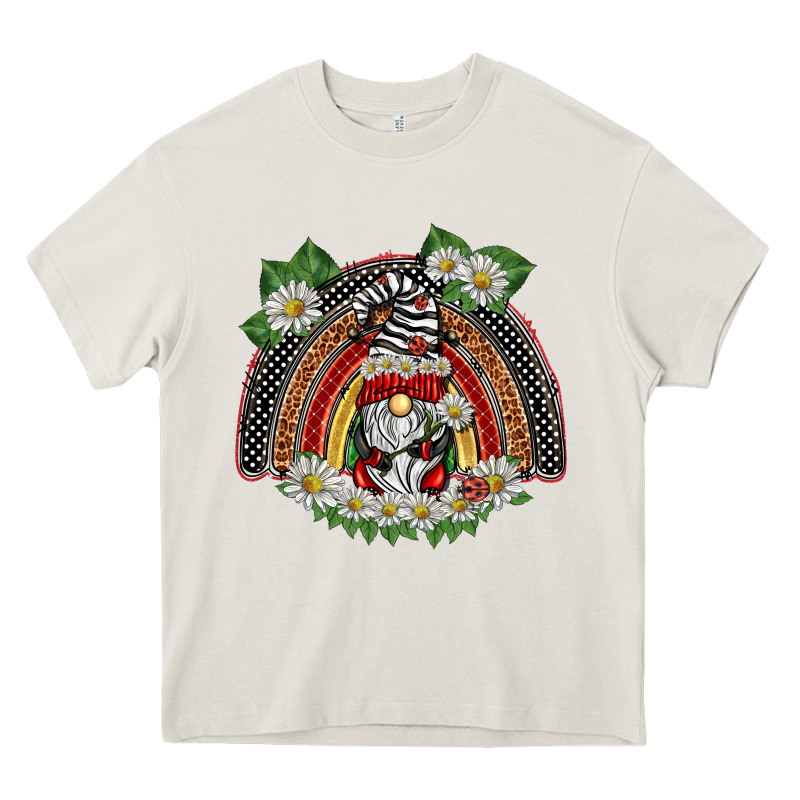 Ladybuy Gnomies Rainbow Heavy Core Tee by BarkalooDesign | Teevron