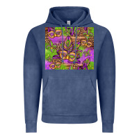 Vintage Denim mardi gras carnival masks and fleur de lis Vintage Hoodie - Jasminsmagicworld