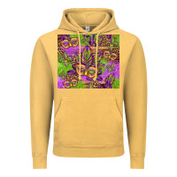 Vintage Mustard mardi gras carnival masks and fleur de lis Vintage Hoodie - Jasminsmagicworld