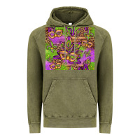 Vintage Olive mardi gras carnival masks and fleur de lis Vintage Hoodie - Jasminsmagicworld