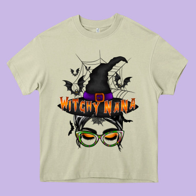 Witchy Nana Heavy Core Tee Designed By Racoondesign