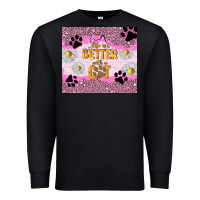 Black life is better with a cat Premium Sweatshirt - TumblerDesignByShophia