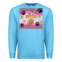 Ocean Blue life is better with a cat Premium Sweatshirt - TumblerDesignByShophia