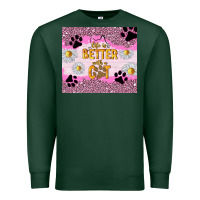 Sports Green life is better with a cat Premium Sweatshirt - TumblerDesignByShophia