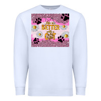 White life is better with a cat Premium Sweatshirt - TumblerDesignByShophia