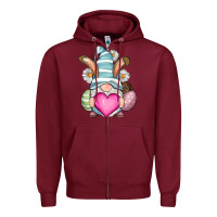Burgundy Easter gnome Zipper Hoodie - RanaPortraitStore