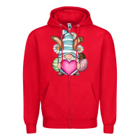 Red Easter gnome Zipper Hoodie - RanaPortraitStore