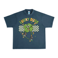 Midnight Navy lucky dude Urban Heavy Tee - MaliasSmallBusiness