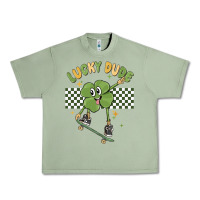 Oil Green lucky dude Urban Heavy Tee - MaliasSmallBusiness