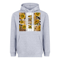 Heather Grey western mother's day mama with cowhide and sunflowers tumbler tbs Heavyweight Hoodie - TumblerDesignByShophia