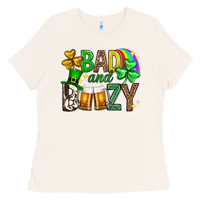Bad And Boozy St. Patricks Day Ladies Tee by Neo Western | Teevron