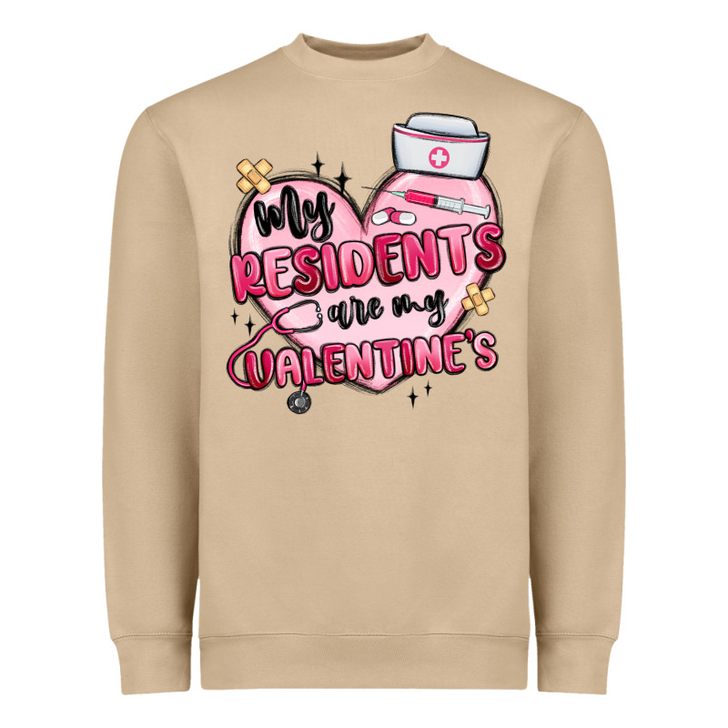 My Residents Are My Valentines Heavyweight Sweatshirt by MaliasSmallBusiness | Teevron