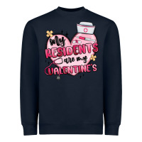 Navy my residents are my valentines Heavyweight Sweatshirt - MaliasSmallBusiness