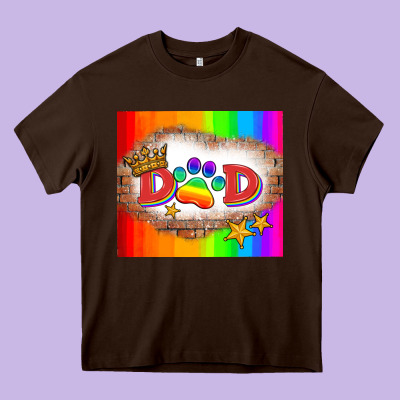 Lgbtq Dad And Paw Heavy Core Tee Designed By Hra Design Shop