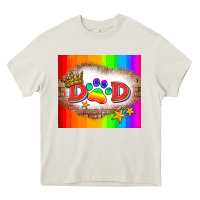 Cream lgbtq dad and paw Heavy Core Tee - HRA Design Shop