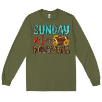 Army Green sunday is for football Long Sleeve Tee - NancyCooperArtShop