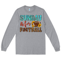 Heather Grey sunday is for football Long Sleeve Tee - NancyCooperArtShop