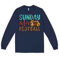 Navy sunday is for football Long Sleeve Tee - NancyCooperArtShop