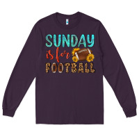 Plum sunday is for football Long Sleeve Tee - NancyCooperArtShop