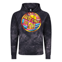 Cloud Black Here comes the sun Vintage Hoodie - NancyCooperArtShop