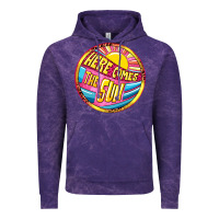 Cloud Purple Here comes the sun Vintage Hoodie - NancyCooperArtShop
