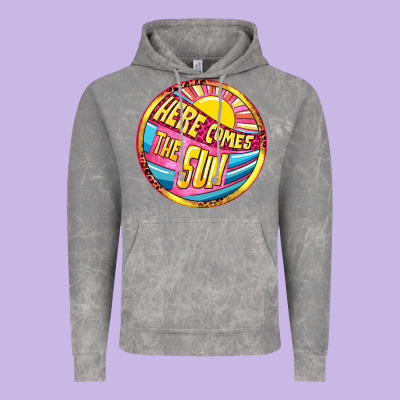 Here Comes The Sun Vintage Hoodie Designed By Nancycooperartshop