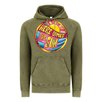 Vintage Olive Here comes the sun Vintage Hoodie - NancyCooperArtShop