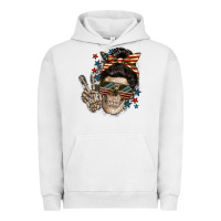 Pigment Lunar Rock American Mother skull Urban Hoodie - FaDigitalArtStudio
