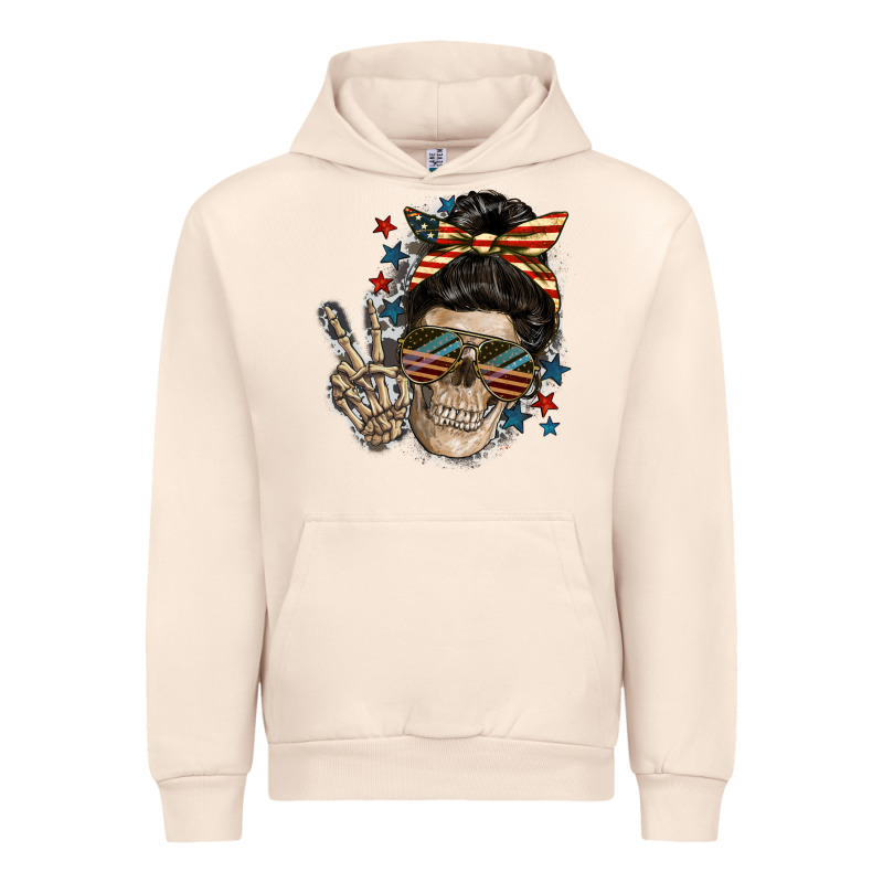 American Mother Skull Urban Hoodie by FaDigitalArtStudio | Teevron
