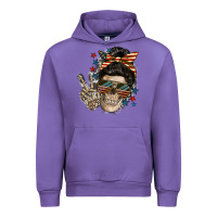 Tulip American Mother skull Urban Hoodie - FaDigitalArtStudio