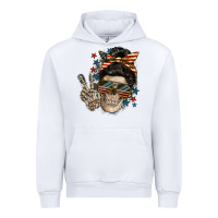 White American Mother skull Urban Hoodie - FaDigitalArtStudio