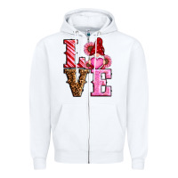 White love valentines day gnomes Zipper Hoodie - RanaPortraitStore