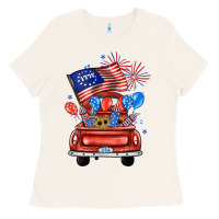 Bone farm truck,america flag Ladies Tee - JahusDesignShop