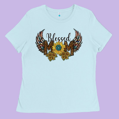 Blessed Mom Ladies Tee Designed By Sublimationcraftshop