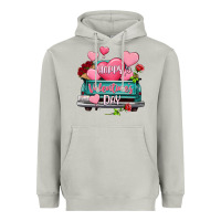 Moon Dust Happy Valentine's day turquoise truck Heavyweight Hoodie - HowdyJamesFarm