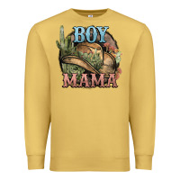 Boy Mama Western Cactus Cowboy Premium Sweatshirt | Teevron