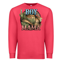 Cardinal Boy Mama western cactus Cowboy Premium Sweatshirt - HowdyJamesFarm